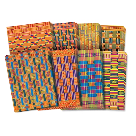 Roylco African Textile Paper, 8.5" x 11", 32 Sheets Per Pack, PK3 15273